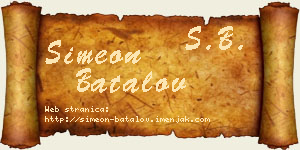 Simeon Batalov vizit kartica
